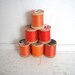 Vintage Wooden Spools of Thread- Orange Dream Machine