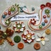 On Sale Orange Beige Green and Gold Paper Embellishments and Paper Flowers for Scrapbooking Cards Mini Albums and Papercrafts