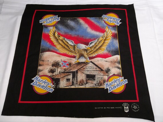 Rare Vintage Official Harley Davidson Bandana Scarf