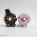Donut bride and groom - sweet and offbeat wedding cake toppers