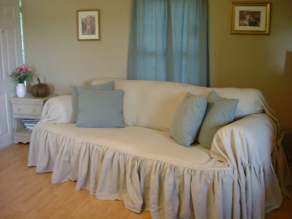 Items similar to shabby chic sofa slipcover " throw " on Etsy