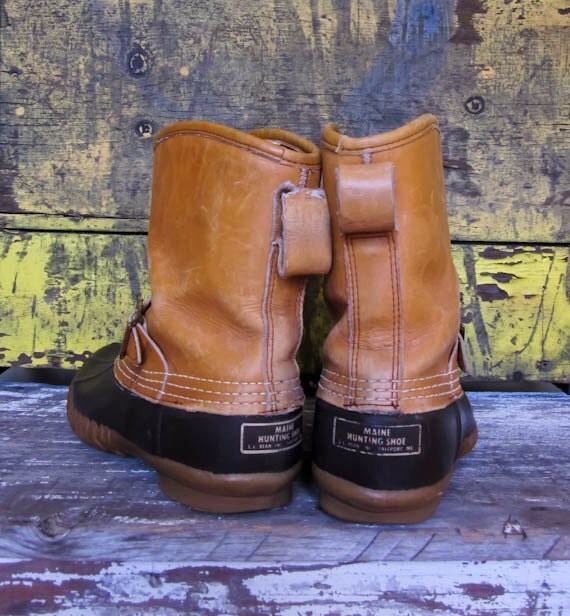 vintage Maine Hunting Boots LL Bean strap and buckle leather