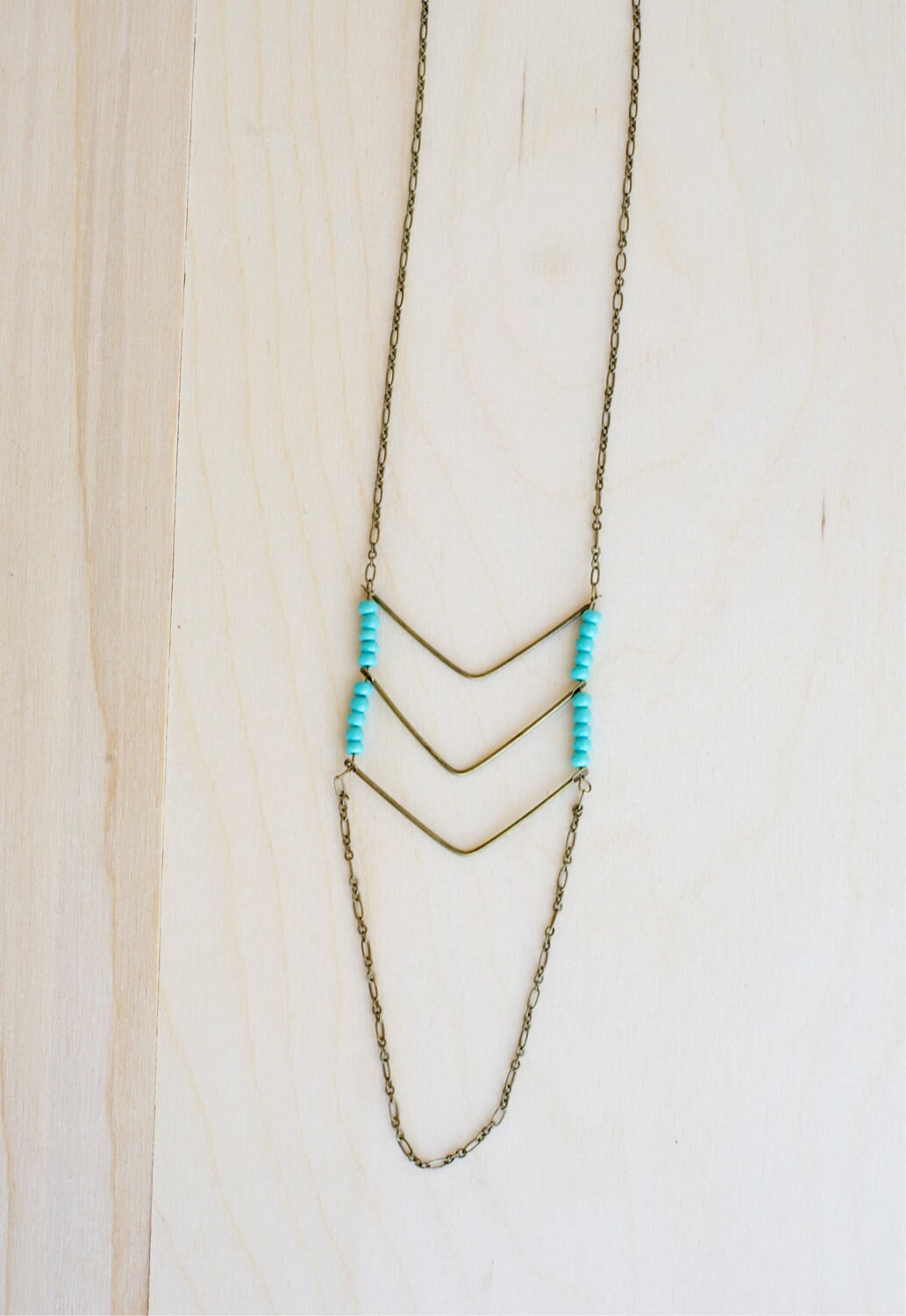 Chevron Turquoise Necklace Bead Under 25 Simple Jewelry