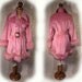 70s pink vintage coat with real fur, (fox fur I believe) cuffs and hem,