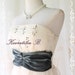 Fantastic Cocktails Night III - Goddess Light Cream Cocktail Dress Strapless Tutu Giant Black Sash Bridesmaid Dinner Wedding Dress