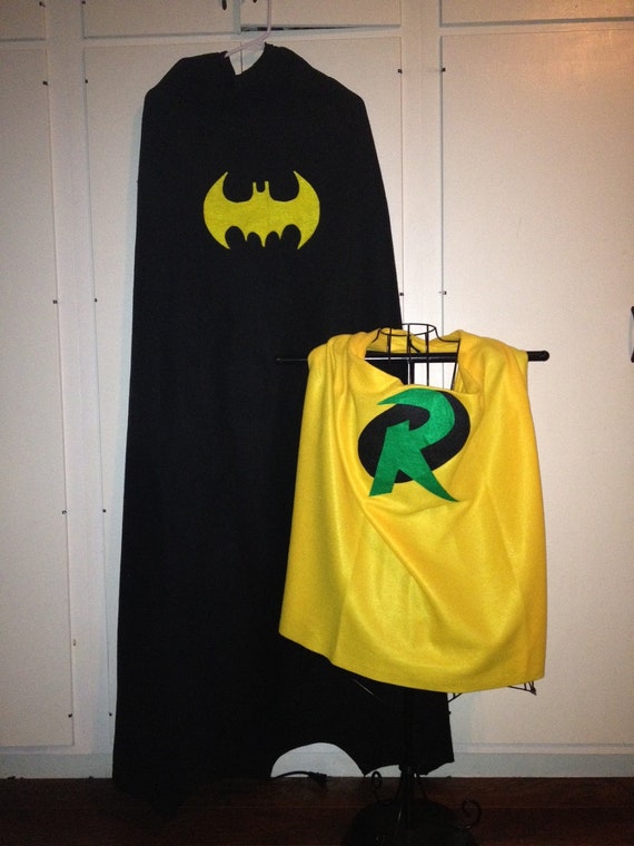Adult Batman and Child Robin Cape Blanket Set. Soft by PlumeCrazy
