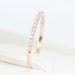 CERTIFIED - E-F , VVS - VS Diamond Half Eternity Wedding Band 14K Rose Gold - Sale
