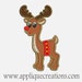 Rudolph Reindeer...Embroidery Applique Design...Three sizes for multiple hoops...Item1556.