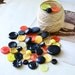 Vintage Button Lot - Black and Orange Halloween Mix 403