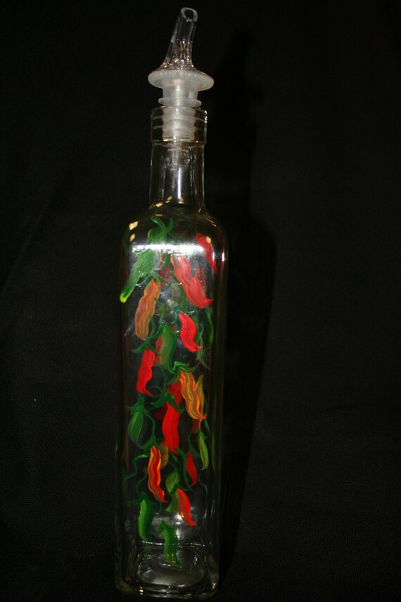 Red Hot Chili Pepper Olive Oil Bottle Hand by originalsbyrandi