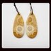 Indonesian Fossil Coral Teardrop Earring Bead,35x16x3mm,5.55g
