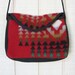 SOUTHWEST navajo PENDLETON style red & black small purse bag