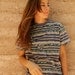 PSYCHIC surf faded ABSTRACT all over print vintage 80s 90s tshirt