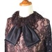 1960s Black Lace Nude Illusion Shift Dress by TONI LYNN. Long Sleeve Cocktail Party Dress. Lace Fashion. 38 38 40