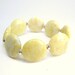 Lemon Yellow Stretch Bracelet, Silver, Jasper, Round