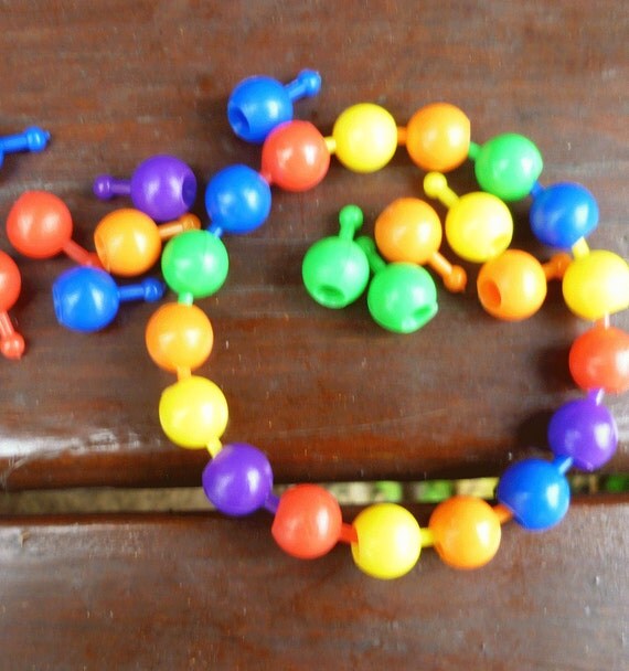 120 Retro Pop Beads 10 MM by UrbanHomesteaders on Etsy