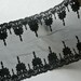 2.4 Yards Black Lace Trim Venice Embroideried Double Edges Tulle Lace 7 Inches Wide