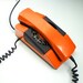 Vintage Orange Rotary Phone 80s Dial Telephone