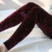 CLEARANCE SALE Burgundy violet crushed velvet leggings