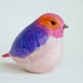 pottery bird pink purple