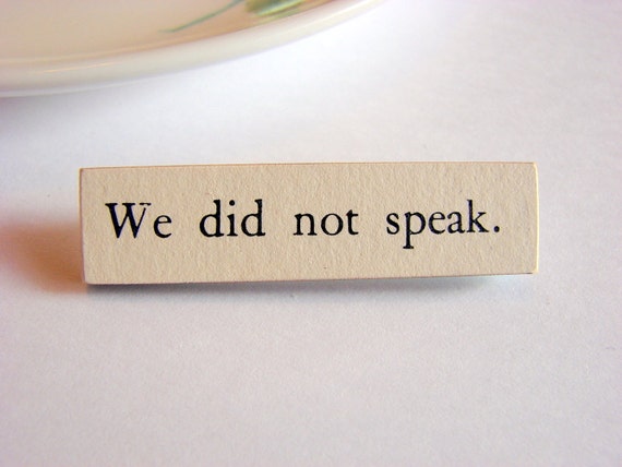 We Did Not Speak Pin  Medium Paper and Wood by mimiandlucy on Etsy
