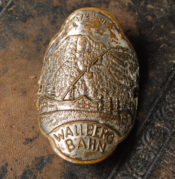 RESERVED...Antique brass plate walking stick badge by