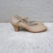 vintage 80s BALERA nude tan leather Mary Jane style dance pumps NOS/ size 7
