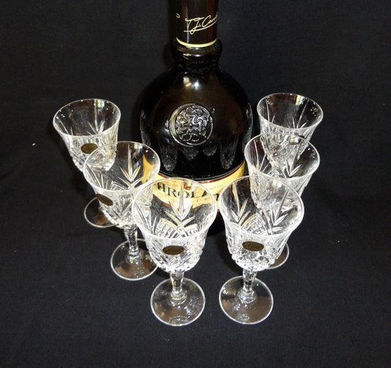 6 Crystal Liqueur Glasses by Crystal d' Arques France