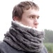 Amazingly soft, warm and thick cable knit double layered unisex cowl scarf