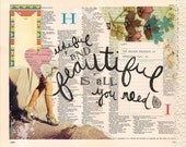 Items similar to Collage Art Print - 8x10 - Inspirational Quote