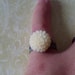 SALE Cream Dahlia Adjustable Ring