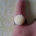 SALE Cream Dahlia Adjustable Ring