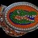 Florida Gators Swarovski Crystal Gator Belt Buckle and Orange Leather Belt With Clear Rhinestone Crystals