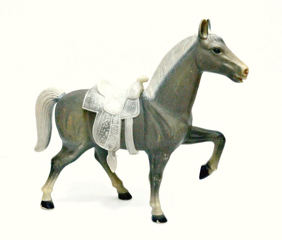 Breyer Toy Horse Gray Prancing Cheyenne Western by EitherOrFinds