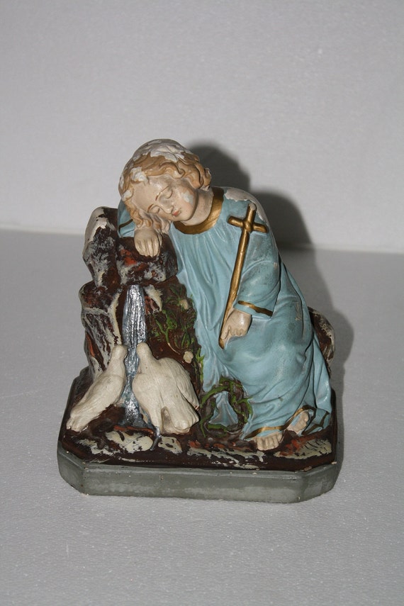 Items similar to Shabby Distressed Baby Jesus Statue 