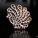 Hand Carved Indian Wood Textile Stamp Block- Peacock Motif