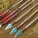 Traditional Port Orford cedar hunting arrows with plastic nocks. 125 gr Zwickey steel hunting points