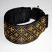 Favourite Flowers Collection - Fleur de Lis Black and Gold Italian Greyhound Collar