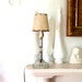 Antique Glass Parlor Lamp Midcentury Fiberglass Lamp Shade