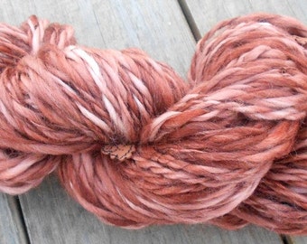 Handspun Art Yarn, Handspun Yarn, Gingerbread, 94 yards, 151 g, 5.3 oz.