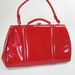 60s Red Faux Patent Leather Purse Handbag