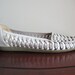 Vintage White Flats / Woven Leather Flats / Size 8.5