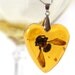 Carpenter Bee Cast in Amber Resin Pendant (007)