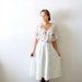 Vintage cream and floral A-line dress