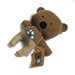 Teddy bear stuffed plushie rag doll puppet stuffed animal handmade brown plush soft softie child safe blue car 25 cm 9.8"
