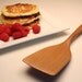 Large wooden spatula for flipping pancakes and tortillas