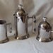 Reserved for Faith Please do not Buy Vintage Italian Inox 18c Coffee Pot, Milk and Creamer Porcelain Handles Blue Flowers