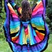 Ready Now Rainbow gypsy butterfly faery dream traveling patchwork Katwise style rave upcycled recycled sweater coat