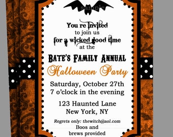 Halloween Baby Shower Invitation Printable or Printed with