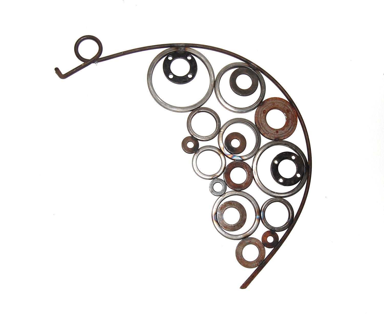 Round Steel Wallhanging Metal wall art Abstract Metal